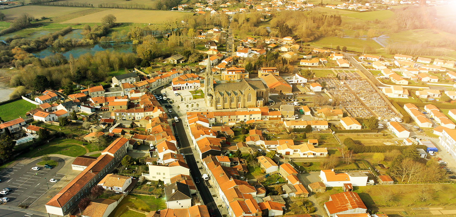 Vue aérienne de la ville